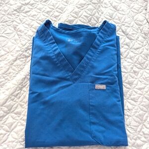 Figs Women's Catarina One Pocket Scrub Top Royal Blue XL